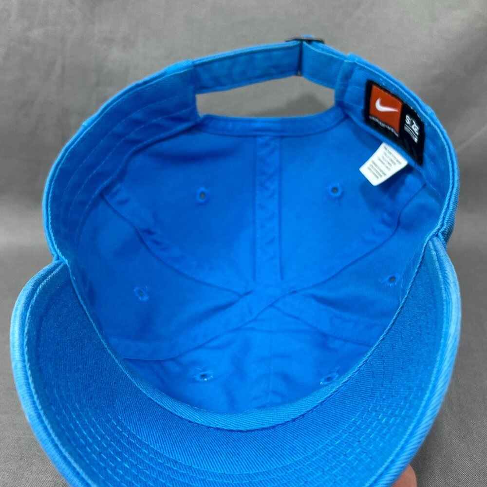 Nike Heritage86 S1ZE Strapback Hat Blue Adjustable Swoosh Running Golf Dad Mens - Picture 15 of 16